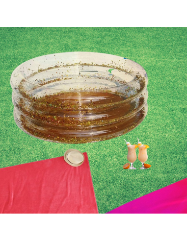 PISCINA TRANSPARENT AMB PURPURINA...