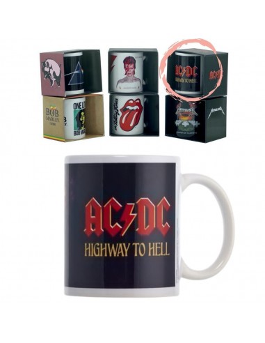 TAZAS DE PINK FLOID, BOB MARLEY, BOWIE, ACDC, METÁLICA, RS.