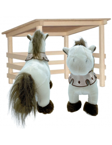 CABALLO BLANCO CON COLLAR 30CM
