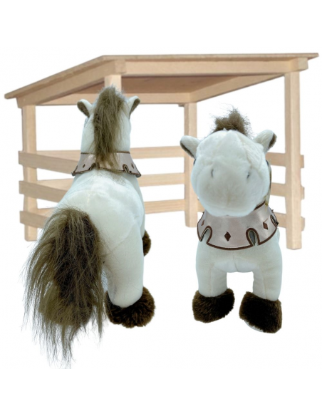 CAVALL BLANC AMB COLLAR 30CM