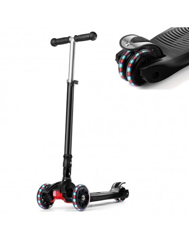 TREE SCOOTER COLOR NEGRE PATINET 3 RODES LLUMINOSES