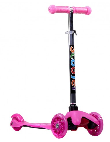 TRI-SCOOTER PATINET COLOR ROSA 3 RODES LLUMINOSES