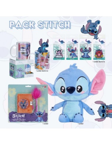 PACK STITCH CHIBI (PELUIX + TAZA + DIARI + CLAUER)