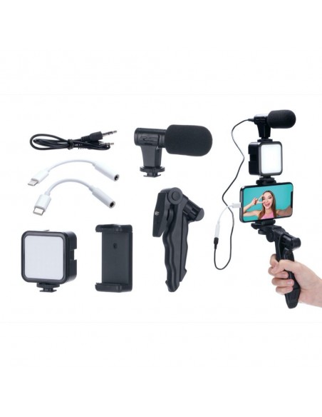 MICRO LLUM PER A MÒBIL XARXES SOCIALS SETA 7PC VLOGGING KIT