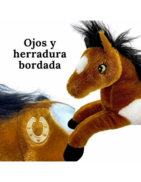 CABALLOS DE PELUCHE 33CM EN 3 COLORES