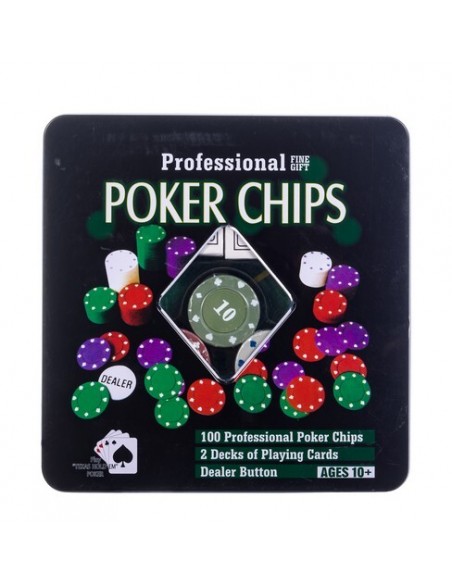 JUEGO POKER TEXAS EN CAJA DE LATA