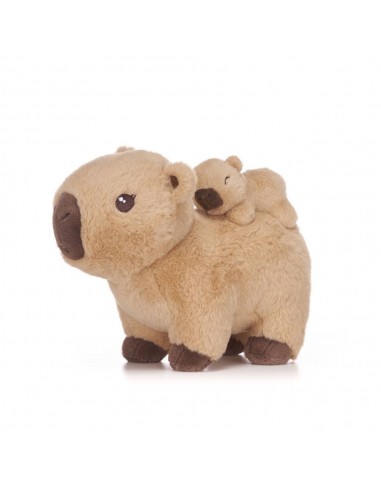 CAPIBARA CON BEBÉ 25CM 3 COLORES