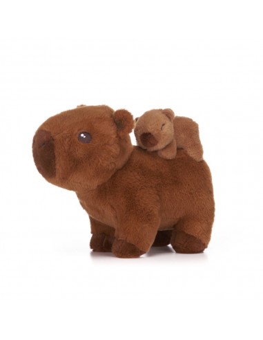 CAPIBARA CON BEBÉ 25CM 3 COLORES