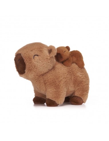 CAPIBARA CON BEBÉ 25CM 3 COLORES
