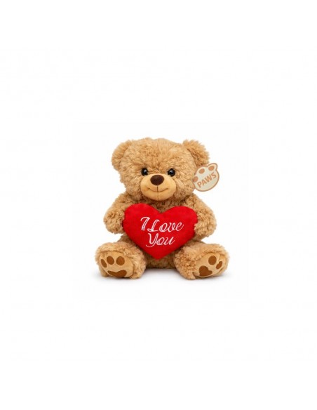 OSO MARRÓN CON CORAZÓN 20CM "I LOVE YOU"