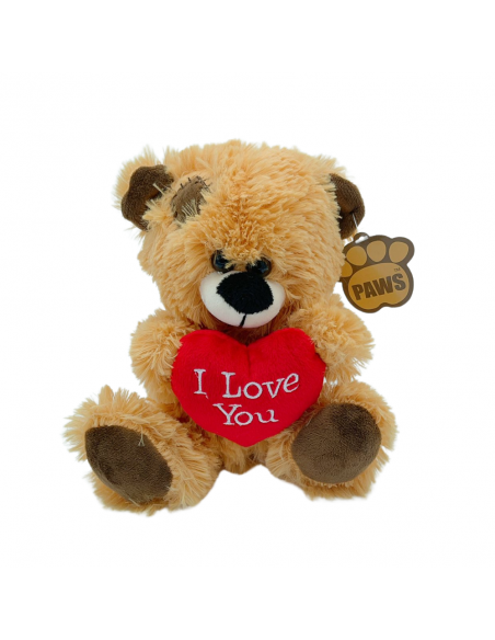 OSO VALENTIN CON CORAZÓN I LOVE YOU 20 CM
