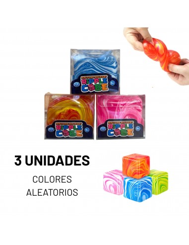 CUBOS GELATINA COLORES 4 MODELOS 5.5CM