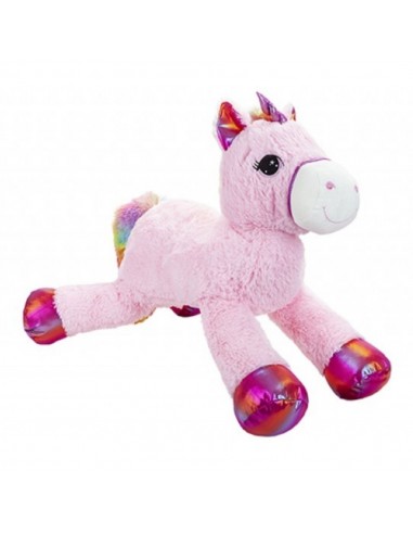 UNICORNIO TUMBADO MAGENTA BRILLANTE 110CM